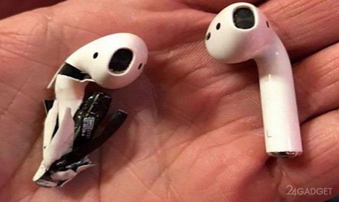 16706 Бездротові навушники Apple AirPods теж вибухають (відео)