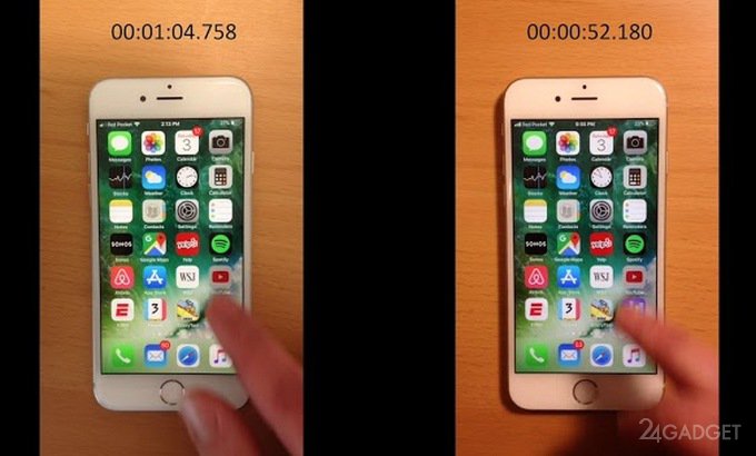 20868 Порівняння швидкості роботи iPhone 6s до і після заміни батареї (4 фото + відео)