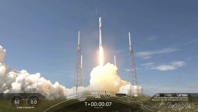 41098 Многоразовая ступень Falcon 9 компании SpaceX стартовала в шестой раз