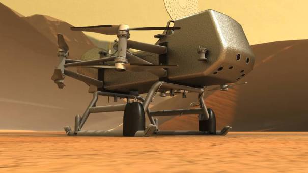 Dragonfly на поверхности Титана