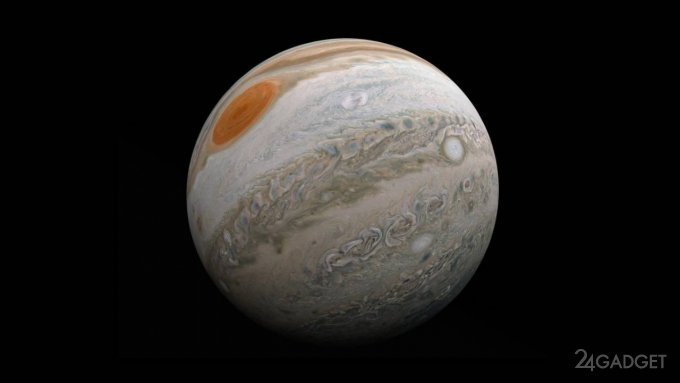 44578 Ученый сделал видео полета над Юпитером из фотографий аппарата NASA Juno (видео)