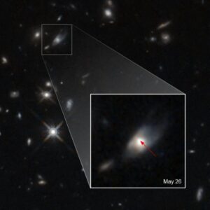45921 Хаббл зафиксировал колоссальный взрыв от слияния двух нейтронных звезд