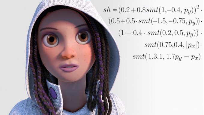 47778 Рисуем 3D портрет девушки с помощью математики (видео)