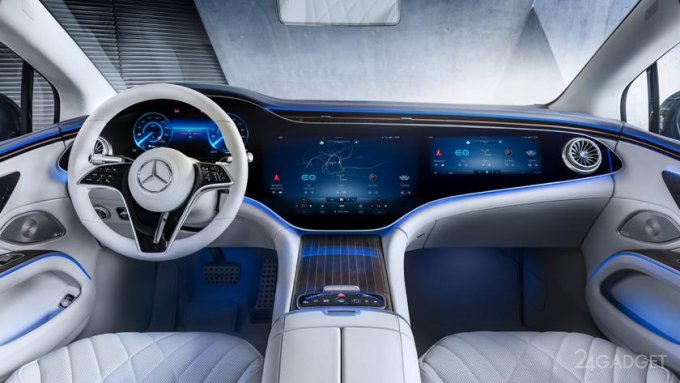 54185 Официально представлен интерьер салона электромобиля Mercedes-Benz EQS 2022 (9 фото + видео)