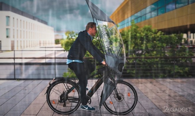 57299 Softtop от RainRider защитит велосипедиста и велосипед от непогоды и холода (видео)