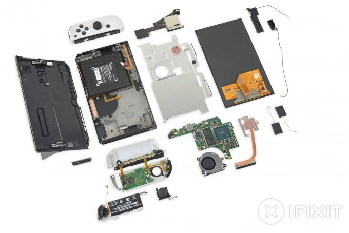 58213 Эксперты iFixit изучили внутреннее устройство консоли Nintendo Switch OLED (5 фото + видео)