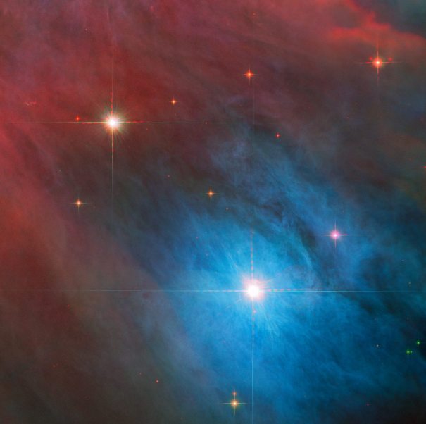 61917 Хаббл побачив зоряний дует у туманності Оріона