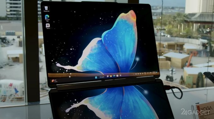 61871 Lenovo представила ноутбук с двумя экранами - YogaBook 2023 (4 фото + видео)