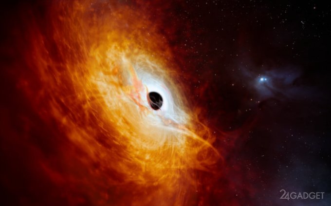 62734 Обнаружена самая яркая и быстрорастущая чёрная дыра — в день она поглощает массу Солнца